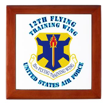12FTW - M01 - 03 - 12th Flying Training Wing with Text - Keepsake Box