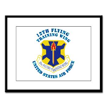 12FTW - M01 - 02 - 12th Flying Training Wing with Text - Large Framed Print