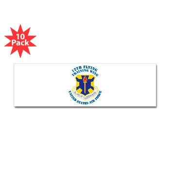 12FTW - M01 - 01 - 12th Flying Training Wing with Text - Sticker (Bumper 10 pk)