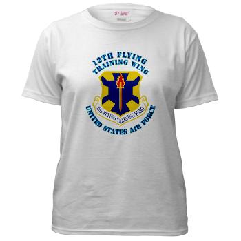 12FTW - A01 - 04 - 12th Flying Training Wing with Text - Women's T-Shirt