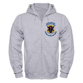 12FTW - A01 - 03 - 12th Flying Training Wing with Text - Zip Hoodie