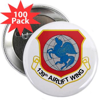 139AW - M01 - 01 - 139th Airlift Wing - 2.25" Button (100 pack)