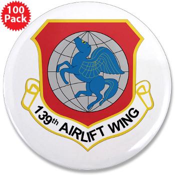 139AW - M01 - 01 - 139th Airlift Wing - 3.5" Button (100 pack) - Click Image to Close