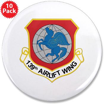 139AW - M01 - 01 - 139th Airlift Wing - 3.5" Button (10 pack) - Click Image to Close