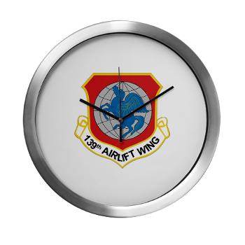 139AW - M01 - 03 - 139th Airlift Wing - Modern Wall Clock