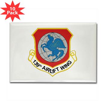 139AW - M01 - 01 - 139th Airlift Wing - Rectangle Magnet (10 pack) - Click Image to Close