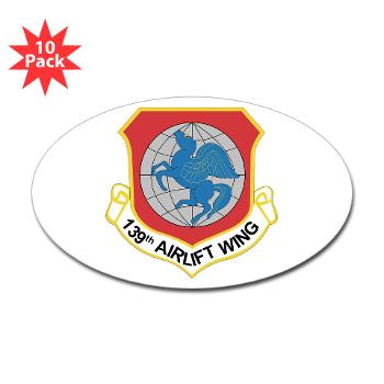 139AW - M01 - 01 - 139th Airlift Wing - Sticker (Oval 10 pk)