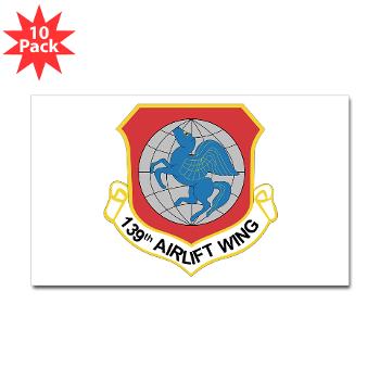 139AW - M01 - 01 - 139th Airlift Wing - Sticker (Rectangle 10 pk)