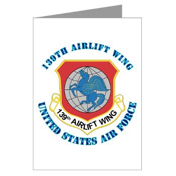 139AW - M01 - 02 - 139th Airlift Wing with Text - Greeting Cards (Pk of 20)