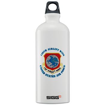 139AW - M01 - 03 - 139th Airlift Wing with Text - Sigg Water Bottle 1.0L
