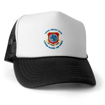 139AW - A01 - 02 - 139th Airlift Wing with Text - Trucker Hat