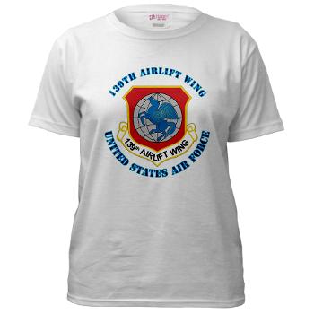 139AW - A01 - 04 - 139th Airlift Wing with Text - Women's T-Shirt