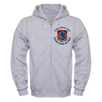 139AW - A01 - 03 - 139th Airlift Wing with Text - Zip Hoodie