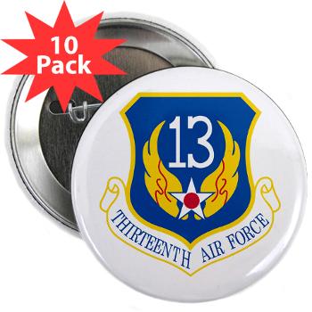 13AF - M01 - 01 - 13th Air Force - 2.25" Button (10 pack) - Click Image to Close