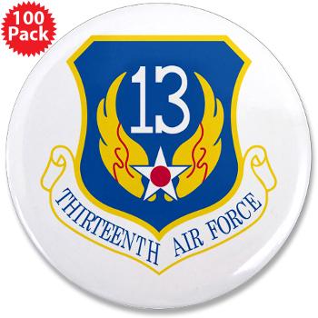 13AF - M01 - 01 - 13th Air Force - 3.5" Button (100 pack)