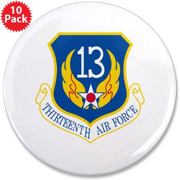 13AF - M01 - 01 - 13th Air Force - 3.5" Button (10 pack)