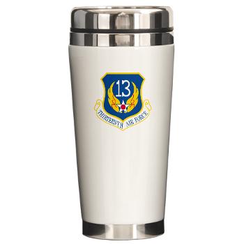 13AF - M01 - 03 - 13th Air Force - Ceramic Travel Mug