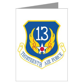 13AF - M01 - 02 - 13th Air Force - Greeting Cards (Pk of 10) - Click Image to Close