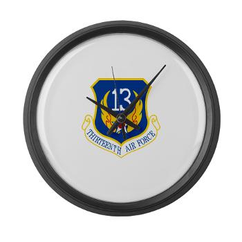 13AF - M01 - 03 - 13th Air Force - Large Wall Clock