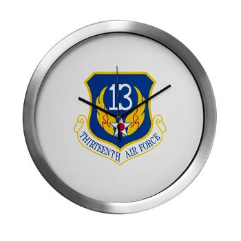 13AF - M01 - 03 - 13th Air Force - Modern Wall Clock - Click Image to Close