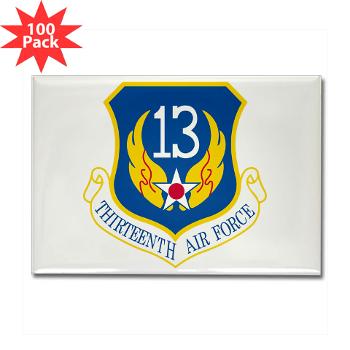 13AF - M01 - 01 - 13th Air Force - Rectangle Magnet (100 pack)