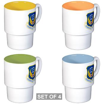 13AF - M01 - 03 - 13th Air Force - Stackable Mug Set (4 mugs) - Click Image to Close