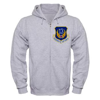 13AF - A01 - 03 - 13th Air Force - Zip Hoodie - Click Image to Close