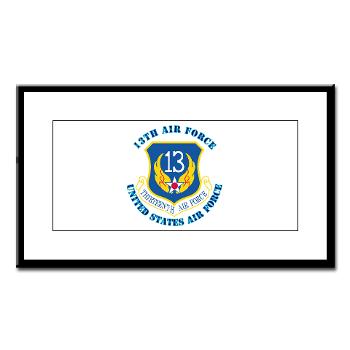 13AF - M01 - 02 - 13th Air Force with Text - Small Framed Print