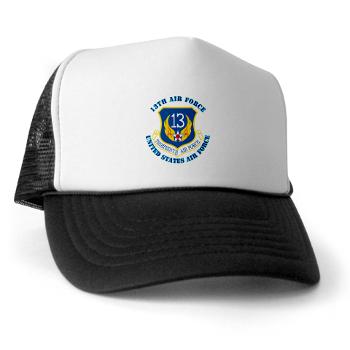 13AF - A01 - 02 - 13th Air Force with Text - Trucker Hat