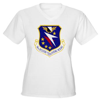 14FTW - A01 - 04 - 14th Flying Training Wing - Women's V-Neck T-Shirt