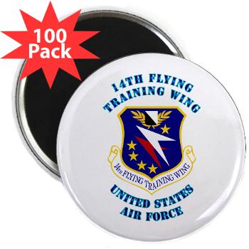 14FTW - M01 - 01 - 14th Flying Training Wing with Text - 2.25" Magnet (100 pack)