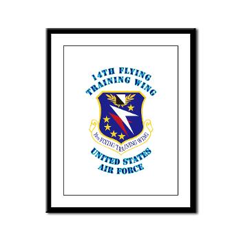 14FTW - M01 - 02 - 14th Flying Training Wing with Text - Framed Panel Print