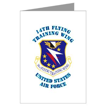 14FTW - M01 - 02 - 14th Flying Training Wing with Text - Greeting Cards (Pk of 20)