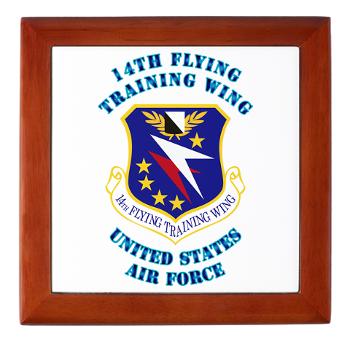 14FTW - M01 - 03 - 14th Flying Training Wing with Text - Keepsake Box
