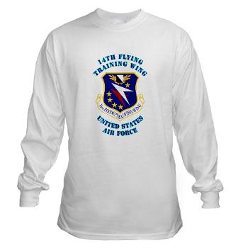 14FTW - A01 - 03 - 14th Flying Training Wing with Text - Long Sleeve T-Shirt
