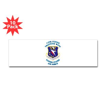 14FTW - M01 - 01 - 14th Flying Training Wing with Text - Sticker (Bumper 10 pk)