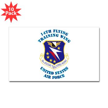 14FTW - M01 - 01 - 14th Flying Training Wing with Text - Sticker (Rectangle 10 pk)