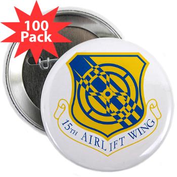 15AW - M01 - 01 - 15th Airlift Wing - 2.25" Button (100 pack) - Click Image to Close