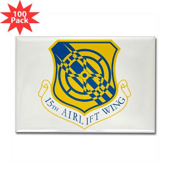 15AW - M01 - 01 - 15th Airlift Wing - Rectangle Magnet (100 pack)