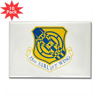 15AW - M01 - 01 - 15th Airlift Wing - Rectangle Magnet (10 pack)