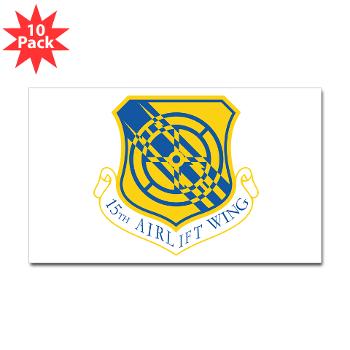 15AW - M01 - 01 - 15th Airlift Wing - Sticker (Rectangle 10 pk)