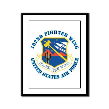 162FW - M01 - 02 - 162nd Fighter Wing with Text - Framed Panel Print