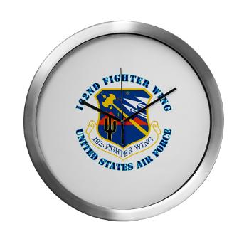 162FW - M01 - 03 - 162nd Fighter Wing with Text - Modern Wall Clock