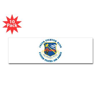 162FW - M01 - 01 - 162nd Fighter Wing with Text - Sticker (Bumper 10 pk)