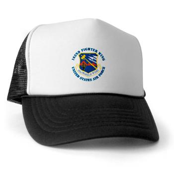 162FW - A01 - 02 - 162nd Fighter Wing with Text - Trucker Hat - Click Image to Close