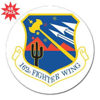 162FW - M01 - 01 - 162nd Fighter Wing - 3" Lapel Sticker (48 pk)