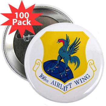 166AW - M01 - 01 - 166th Airlift Wing - 2.25" Button (100 pack)