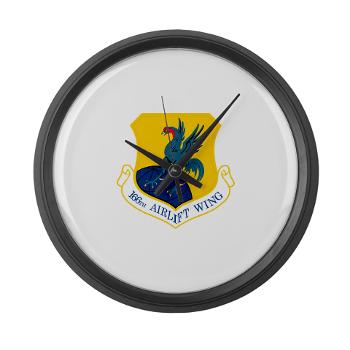 166AW - M01 - 03 - 166th Airlift Wing - Large Wall Clock - Click Image to Close
