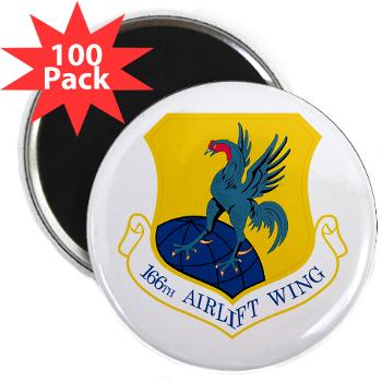 166AW - M01 - 01 - 166th Airlift Wing - 2.25" Magnet (100 pack)