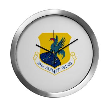 166AW - M01 - 03 - 166th Airlift Wing - Modern Wall Clock